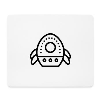 fliegende Untertasse - Mousepad (Querformat) - Weiß - Vorne