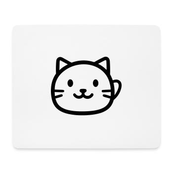 Katze - Mousepad (Querformat) - Weiß - Vorne