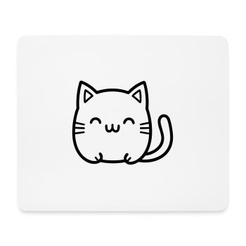 Katze - Mousepad (Querformat) - Weiß - Vorne