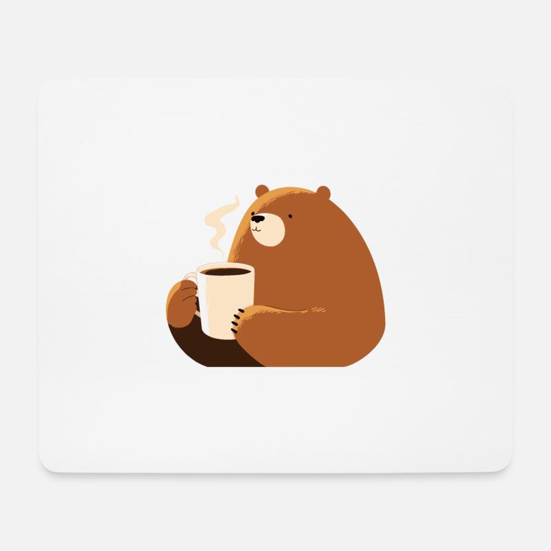 Les ours ont besoin de café - Tapis de souris (format paysage) - blanc