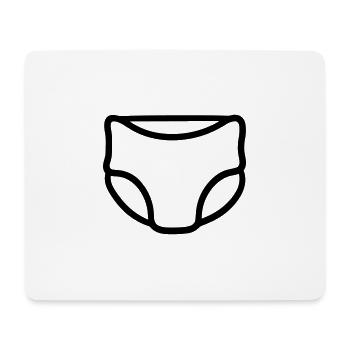 Couche - Tapis de souris (format paysage) - blanc - Devant