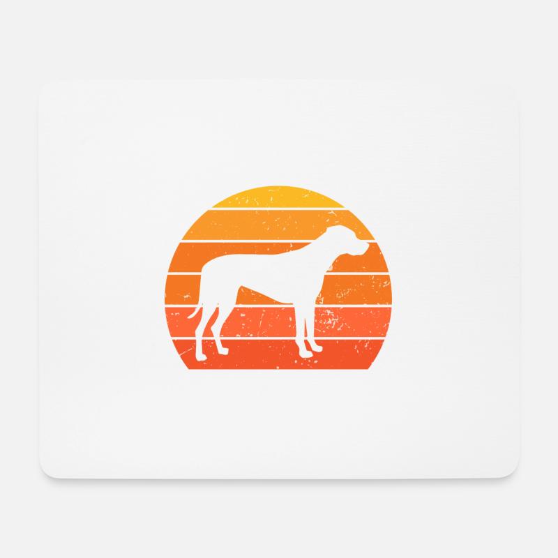Rhodesian Ridgeback Lover Gift Vintage Sunset Dog - Mousepad (Querformat) - Weiß