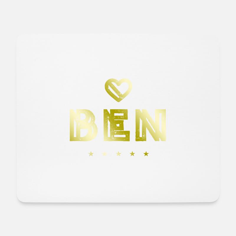Ben Herz - Mousepad (Querformat) - Weiß