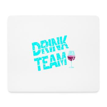 L’équipe de boissons Cool Retro Vintage Wine Lover - Tapis de souris (format paysage) - blanc - Devant