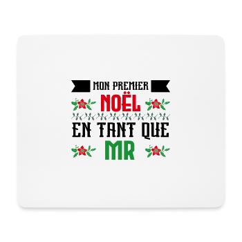 Notre premier Noël en tant que Mr. - Tapis de souris (format paysage) - blanc - Devant