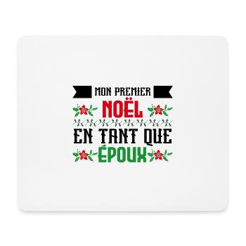 Notre premier Noël en tant que Mr. - Tapis de souris (format paysage) - blanc - Devant