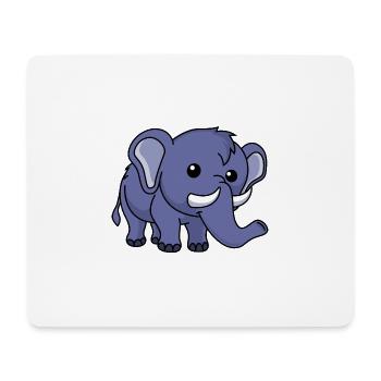 Mammoth Comic Animal - Tapis de souris (format paysage) - blanc - Devant