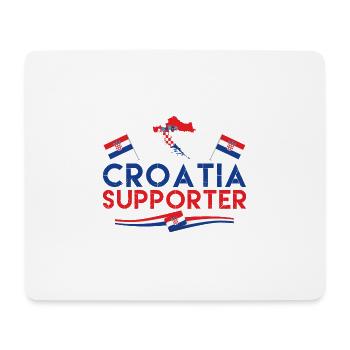 Kroatien-Unterstützer. fan aus Kroatien. die Vatreni. - Mousepad (Querformat) - Weiß - Vorne
