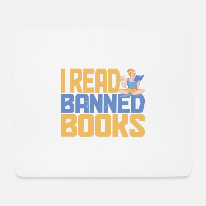 I Read Banned Books 58 - Mousepad (Querformat) - Weiß