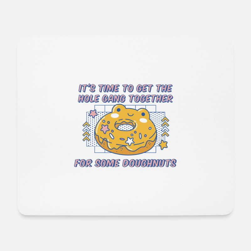 Time To Get The HOLE Gang Together For Doughnuts - Mousepad (Querformat) - Weiß
