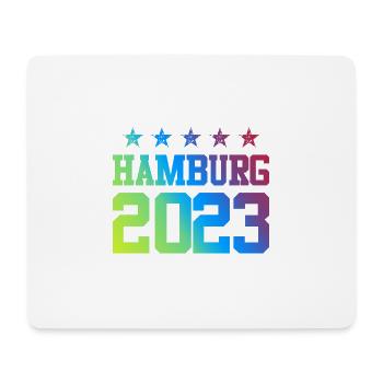 Hamburg 2023 - Mousepad (Querformat) - Weiß - Vorne