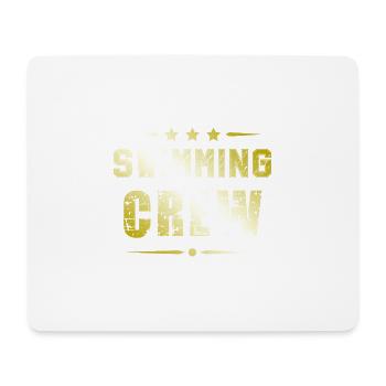 Équipage de natation - Tapis de souris (format paysage) - blanc - Devant