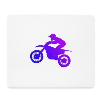 Motocross Supermoto Freestyle Motocross Dirt Biker - Mouse Pad (horizontal) - white - Front