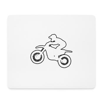 Dirt Bike Femmes Hommes Dirt Bike Freestyle Motocros - Tapis de souris (format paysage) - blanc - Devant