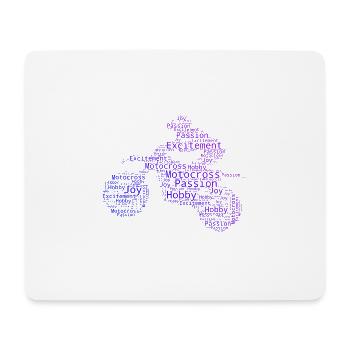 Freestyle Motocross Herren Supermoto Dirt Bike - Mousepad (Querformat) - Weiß - Vorne