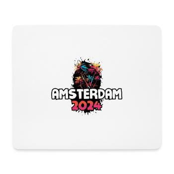 Amsterdam 2024 Holiday Trip Colorful - Mouse Pad (horizontal) - white - Front