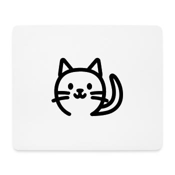 Katze - Mousepad (Querformat) - Weiß - Vorne