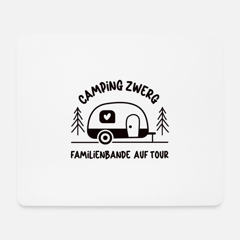 Camping Zwerg Kind Familienbande auf Tour Campen - Mousepad (Querformat) - Weiß