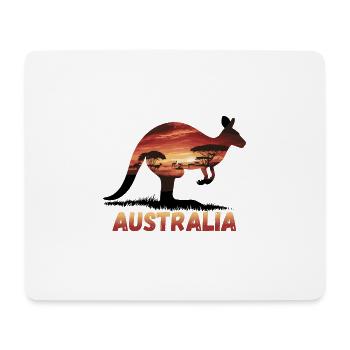 Australien Känguru Australia für Australier - Mousepad (Querformat) - Weiß - Vorne