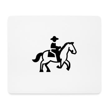 Reiter Pferd Reiter - Mousepad (Querformat) - Weiß - Vorne