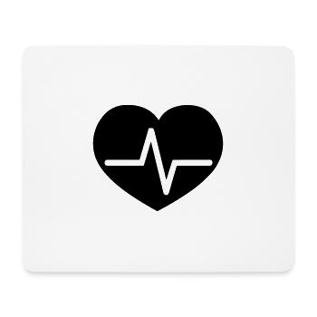 heartbeat - Mouse Pad (horizontal) - white - Front
