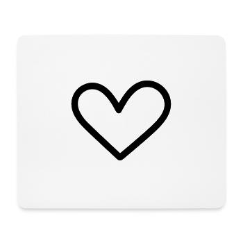 Herz - Mousepad (Querformat) - Weiß - Vorne