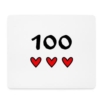 100 ANS. 100e ANNIVERSAIRE. ANNIVERSAIRE 100 ANS. - Tapis de souris (format paysage) - blanc - Devant