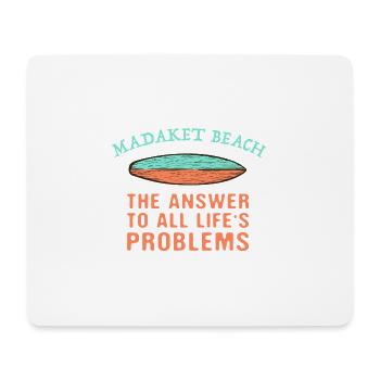 Madaket Beach : la réponse à tous les problèmes de la vie - Tapis de souris (format paysage) - blanc - Devant