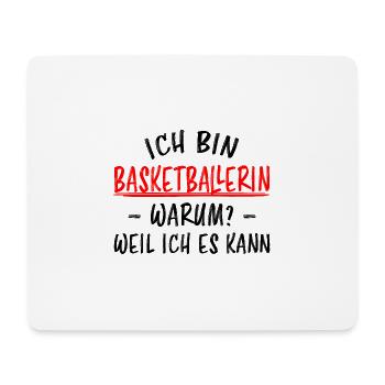 Basketballerin Lustiger Spruch Basketball Geschenk - Mousepad (Querformat) - Weiß - Vorne