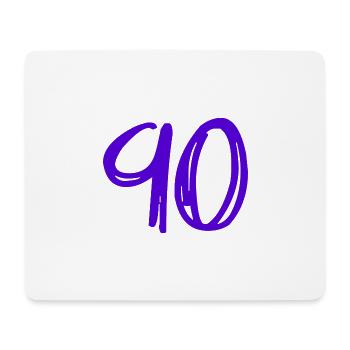 90 ANS. 90e ANNIVERSAIRE. ANNIVERSAIRE 90 ANS. 90 - Tapis de souris (format paysage) - blanc - Devant