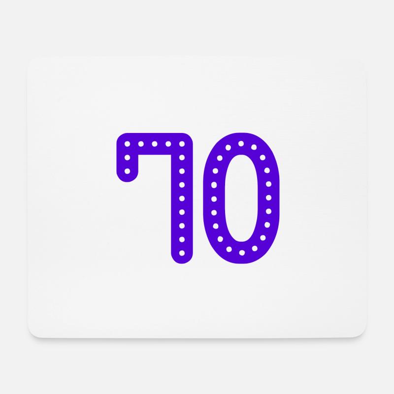 70 ANS. 70e ANNIVERSAIRE. ANNIVERSAIRE 70 ANS. 70 - Tapis de souris (format paysage) - blanc