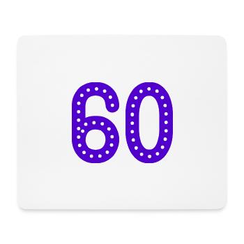 60 JAHRE. 60-JÄHRIGES JUBILÄUM. GEBURTSTAG 60 JAHRE. JAHR - Mousepad (Querformat) - Weiß - Vorne