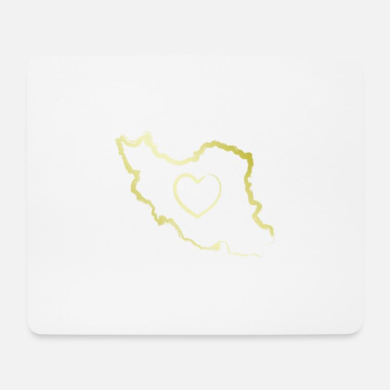 iran land herz liebe persian - Mousepad (Querformat) - Weiß