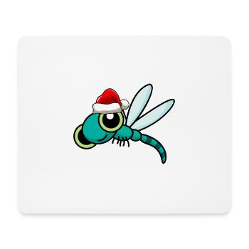 Libellule de Noël Libellule - Tapis de souris (format paysage) - blanc - Devant