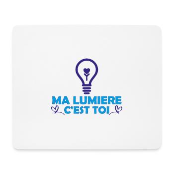Saint Valentin Ma lumière c'est toi Cadeau Copine - Tapis de souris (format paysage) - blanc - Devant