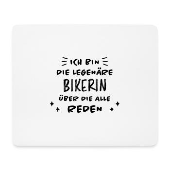Bikerin Lustiger Spruch Bike Fun Sprüche Geschenk - Mousepad (Querformat) - Weiß - Vorne