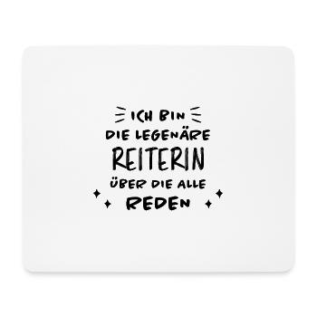 Reiterin Reiten Lustiger Spruch Pferde Geschenk - Mousepad (Querformat) - Weiß - Vorne