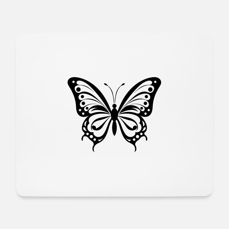 Schmetterling - Mousepad (Querformat) - Weiß