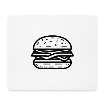 Hamburger - Mousepad (Querformat) - Weiß - Vorne