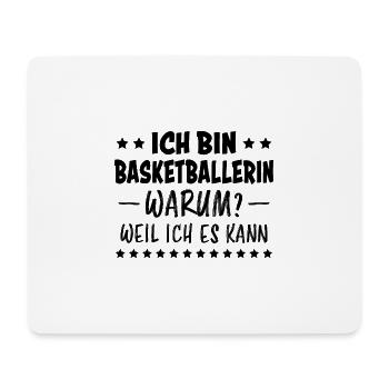 Basketballerin Spruch Lustiges Basketball Geschenk - Mousepad (Querformat) - Weiß - Vorne