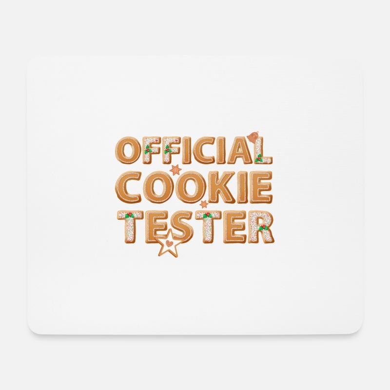 Offizieller Kekstester Familie Weihnachtsdesserts - Mousepad (Querformat) - Weiß