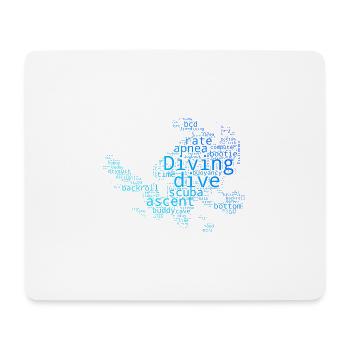 Hommes Femmes Scuba Diver Free Dive Scuba Diver - Tapis de souris (format paysage) - blanc - Devant