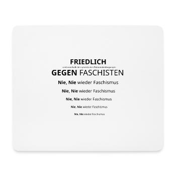 nie nie wieder Faschismus - Mousepad (Querformat) - Weiß - Vorne