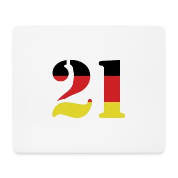 21 Numéro Jersey Allemagne - Tapis de souris (format paysage) - blanc - Devant