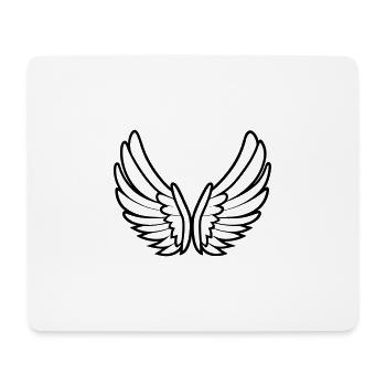 Ailes d'ange - Tapis de souris (format paysage) - blanc - Devant
