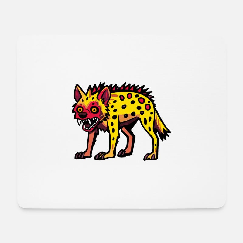 Hyäne Halloween Comic Lustig - Mousepad (Querformat) - Weiß