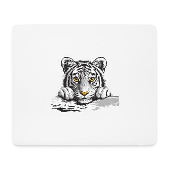 Tiger - Mousepad (Querformat) - Weiß - Vorne
