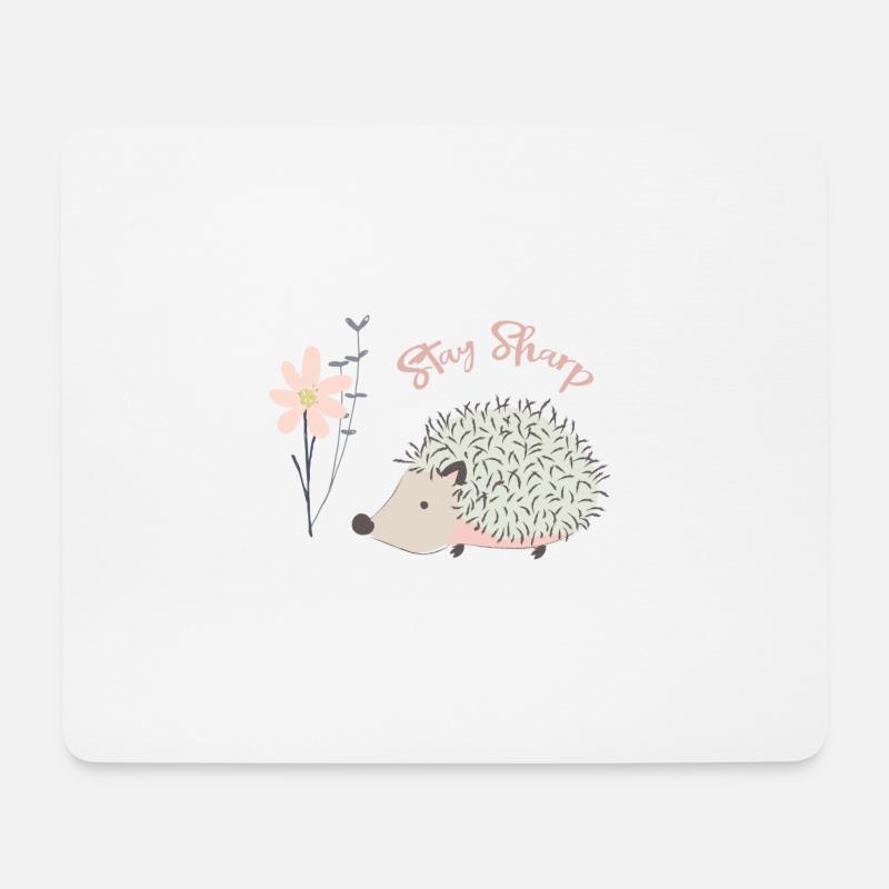Igel | Igel - Mousepad (Querformat) - Weiß