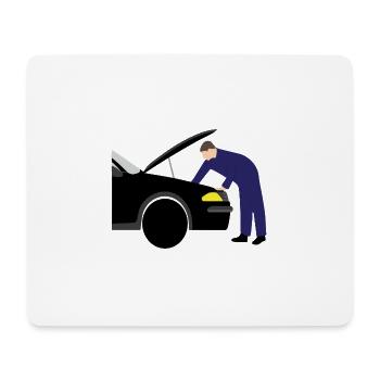 mechanic Automeachinker Workshop 3 687 - Mouse Pad (horizontal) - white - Front