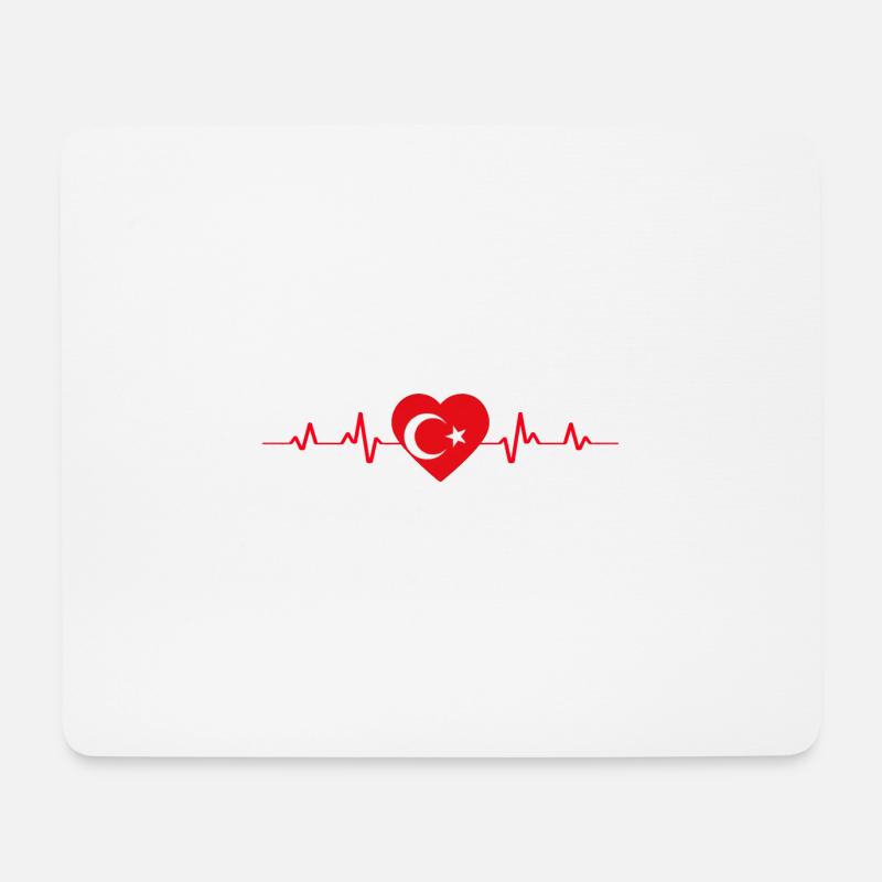 Türkei Herz Geschenk - Mousepad (Querformat) - Weiß